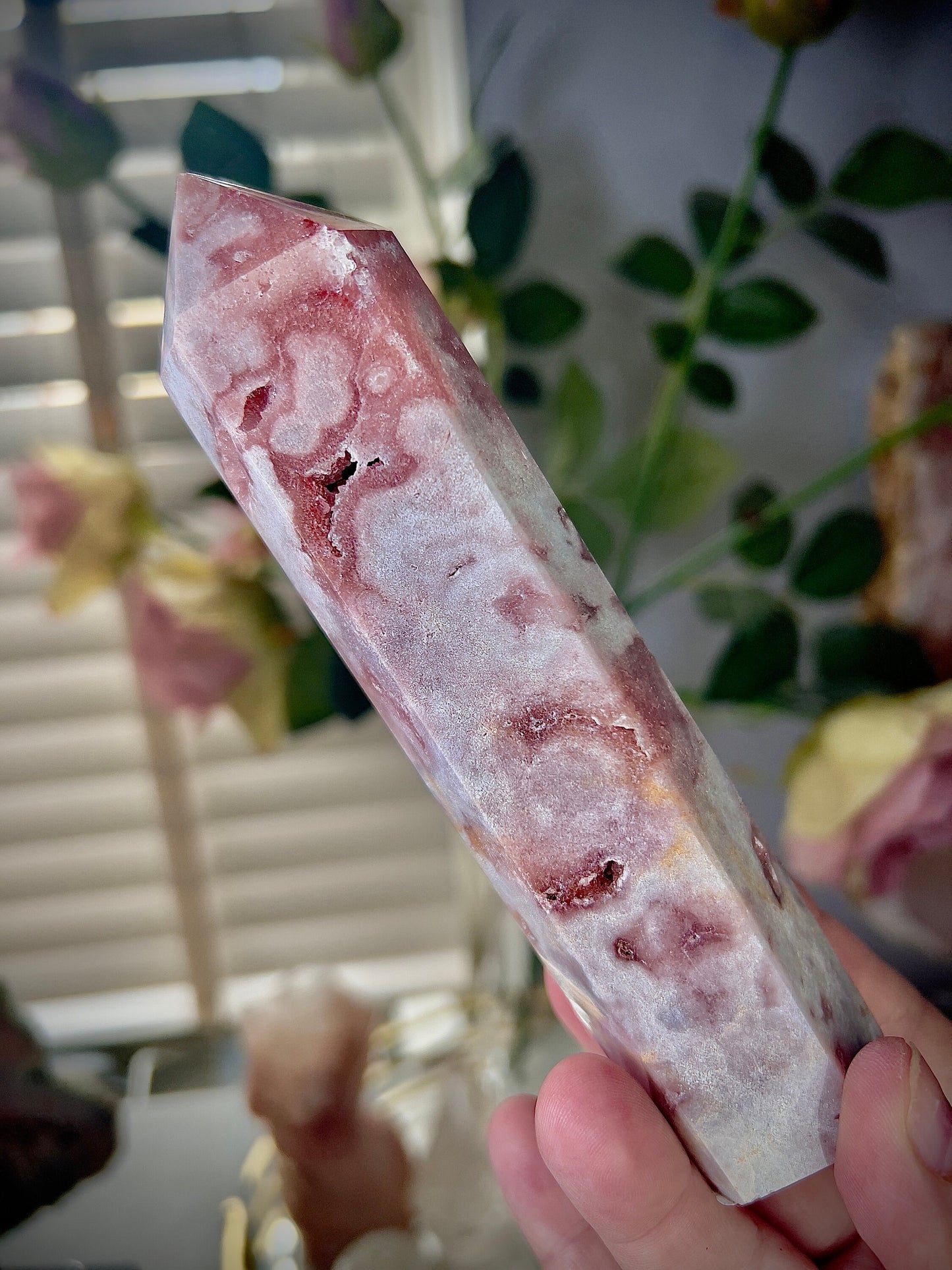 High grade, pink amethyst tower 15cm 270g