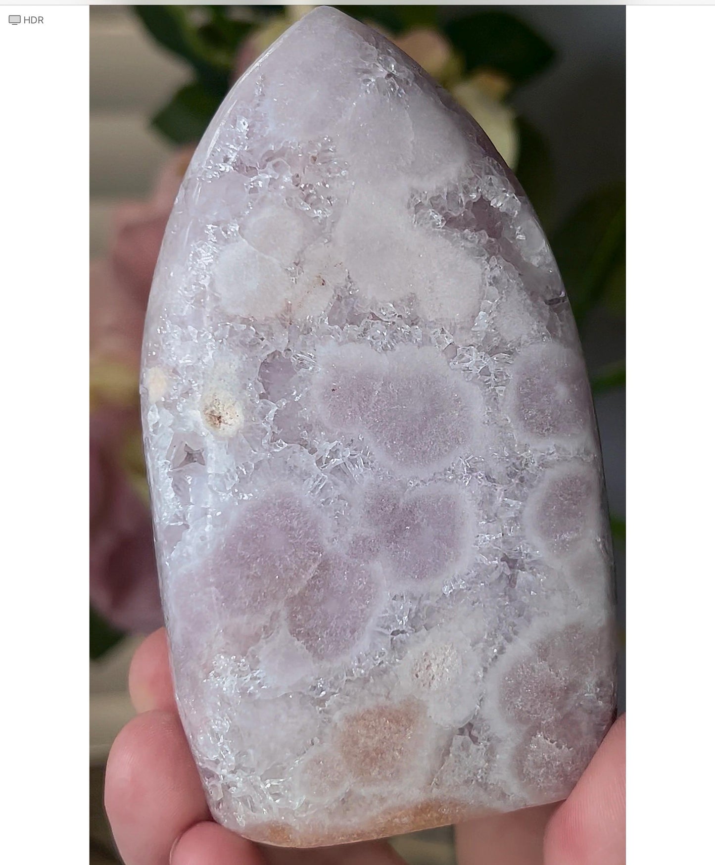 High grade, pink amethyst flame