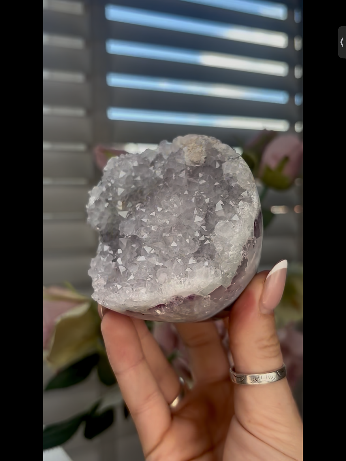 High grade, beautiful, Amethyst agate Freeform/mushroom 405g