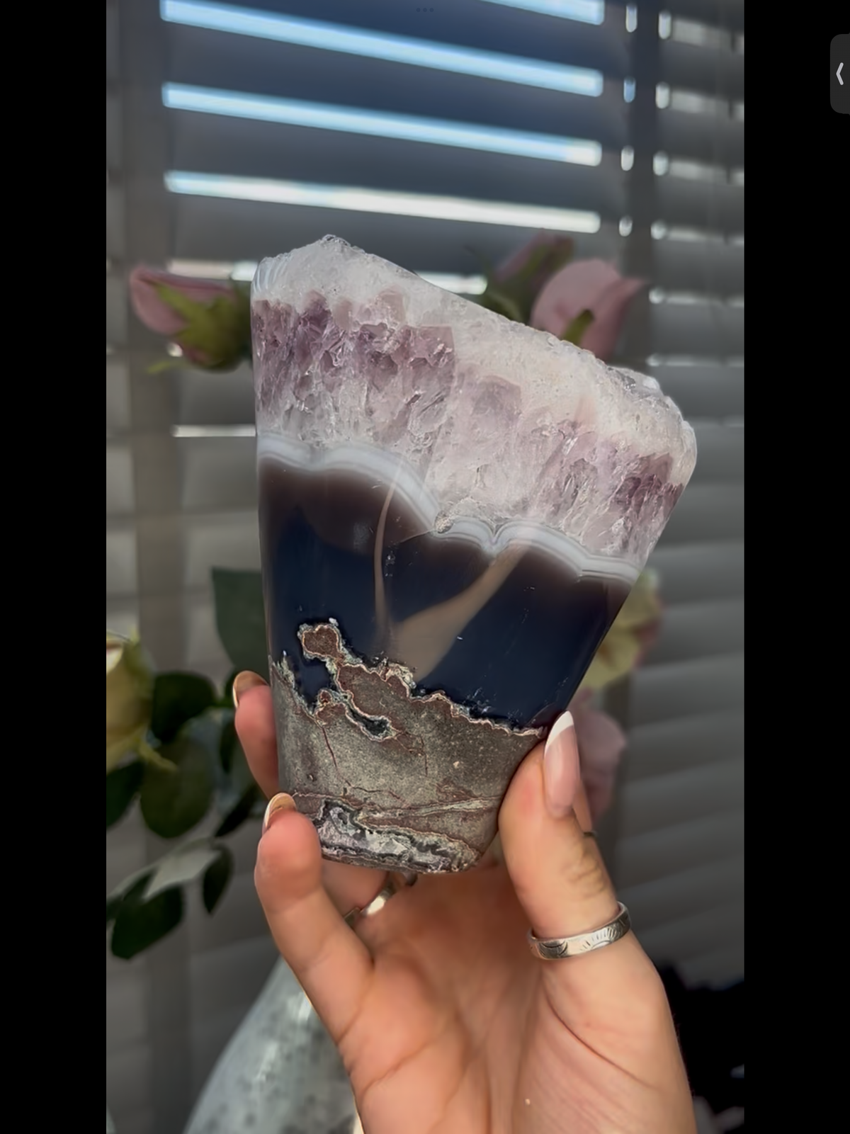 High grade, beautiful, Amethyst agate Freeform/mushroom 1.270kg