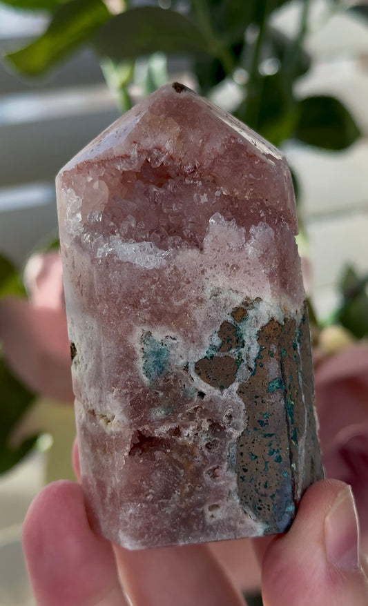 Small Pink amethyst tower