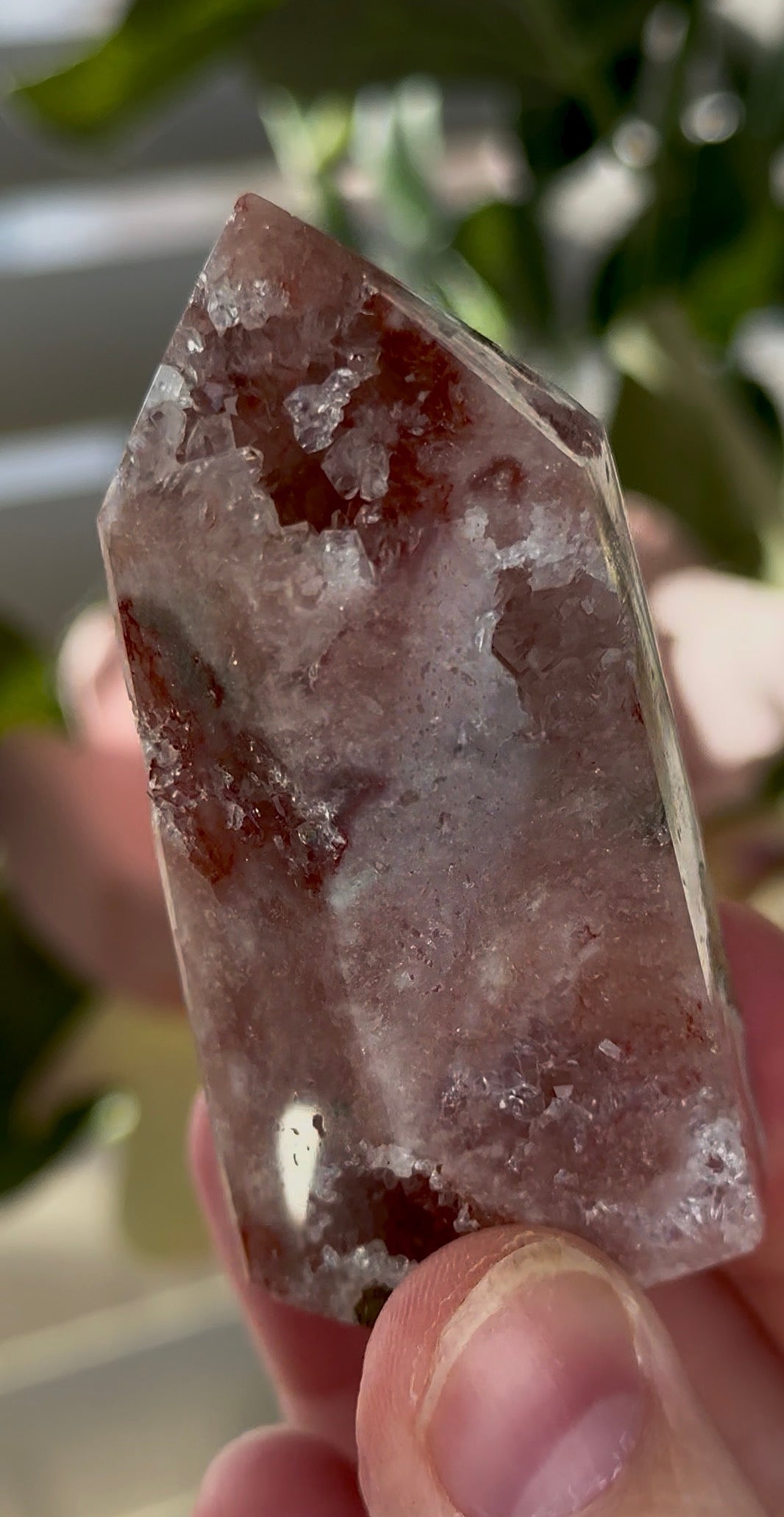 Small Pink amethyst tower