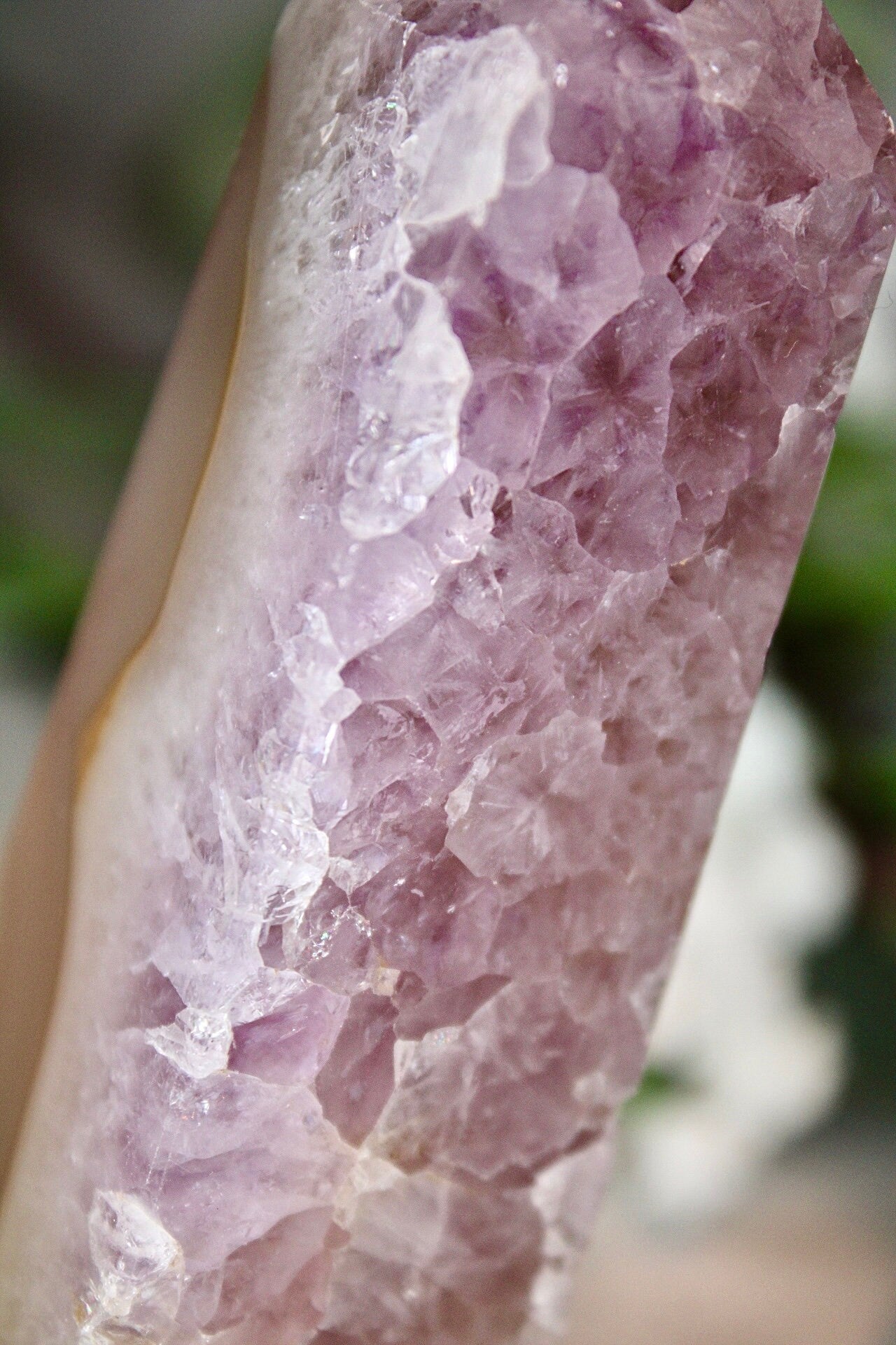 Amethyst agate 4 sided tower
