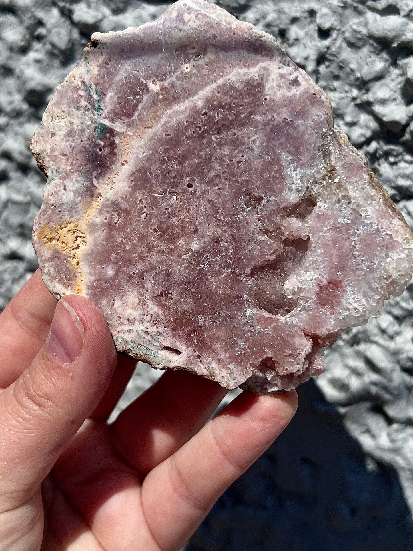 pink amethyst slab