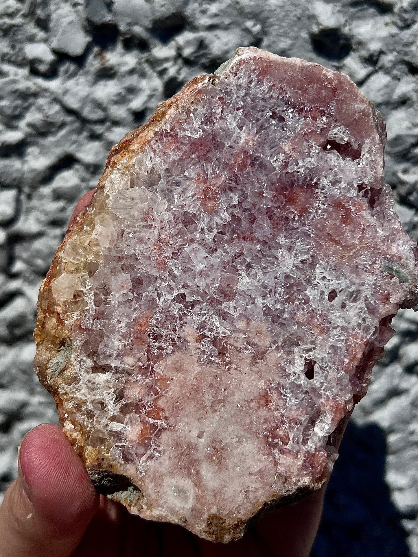pink amethyst slab