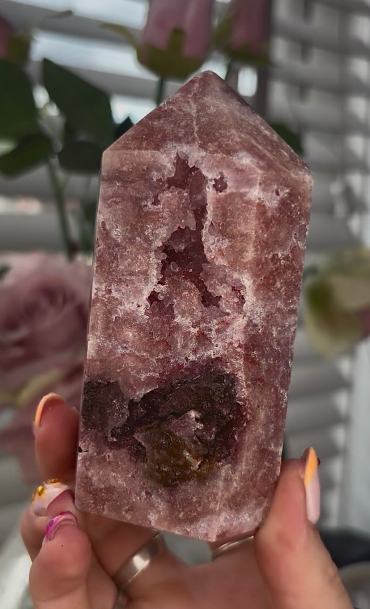 Beautiful, Pink amethyst tower
