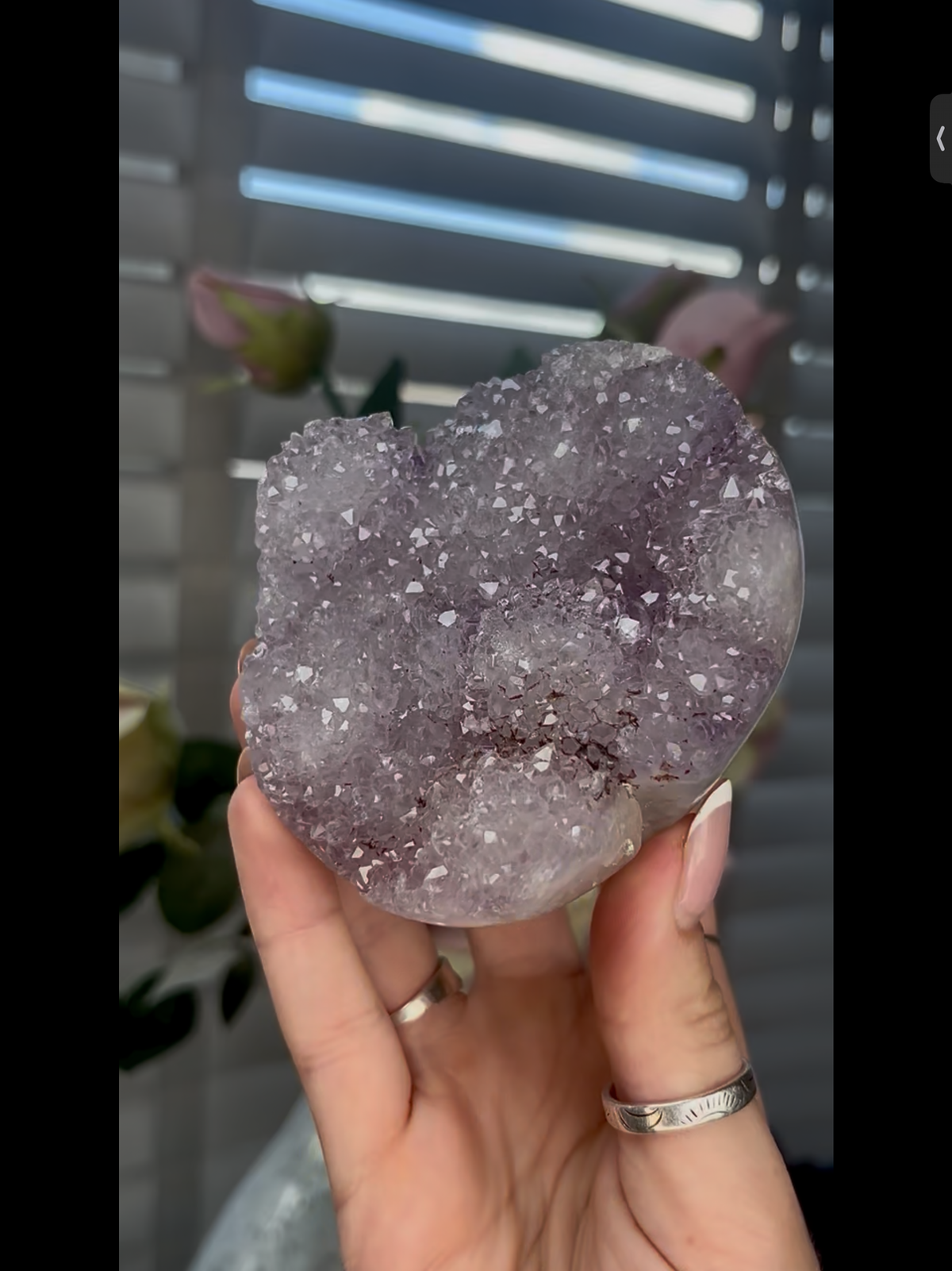 High grade, beautiful, Amethyst agate Freeform/mushroom 445g