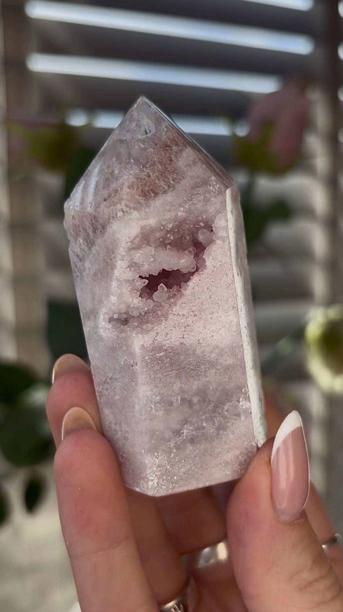 Cute, Pink amethyst tower 7.6cm(h) 4cm (w)
