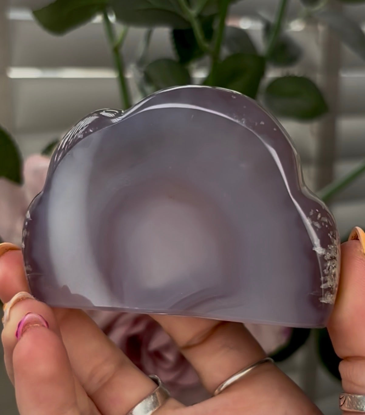 Beautiful, agate cloud with druzy