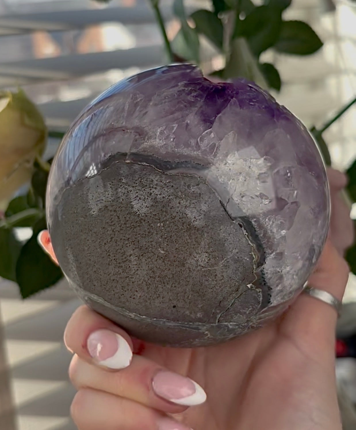 Gorgeous, large, statement amethyst sphere