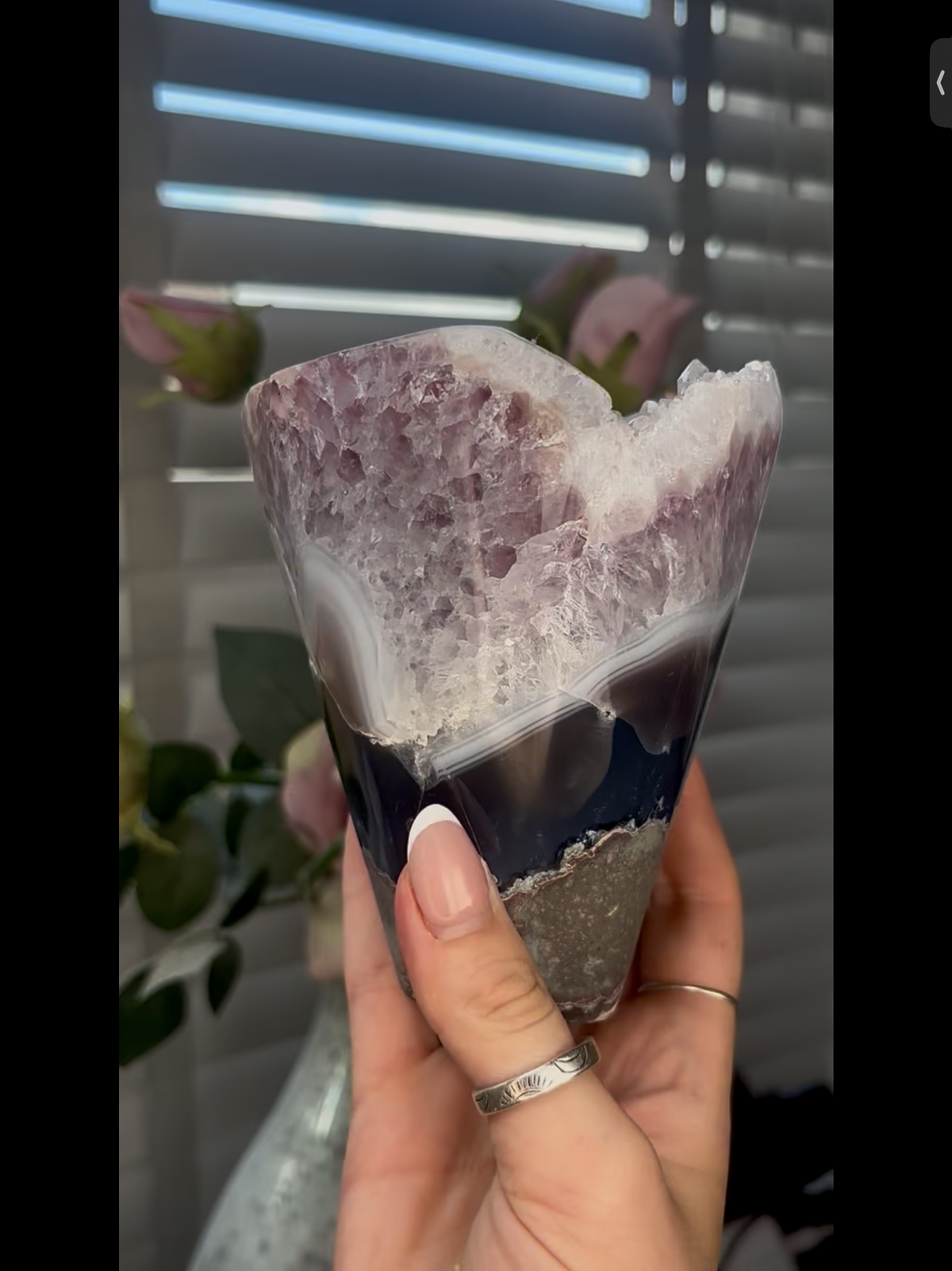 High grade, beautiful, Amethyst agate Freeform/mushroom 1.270kg