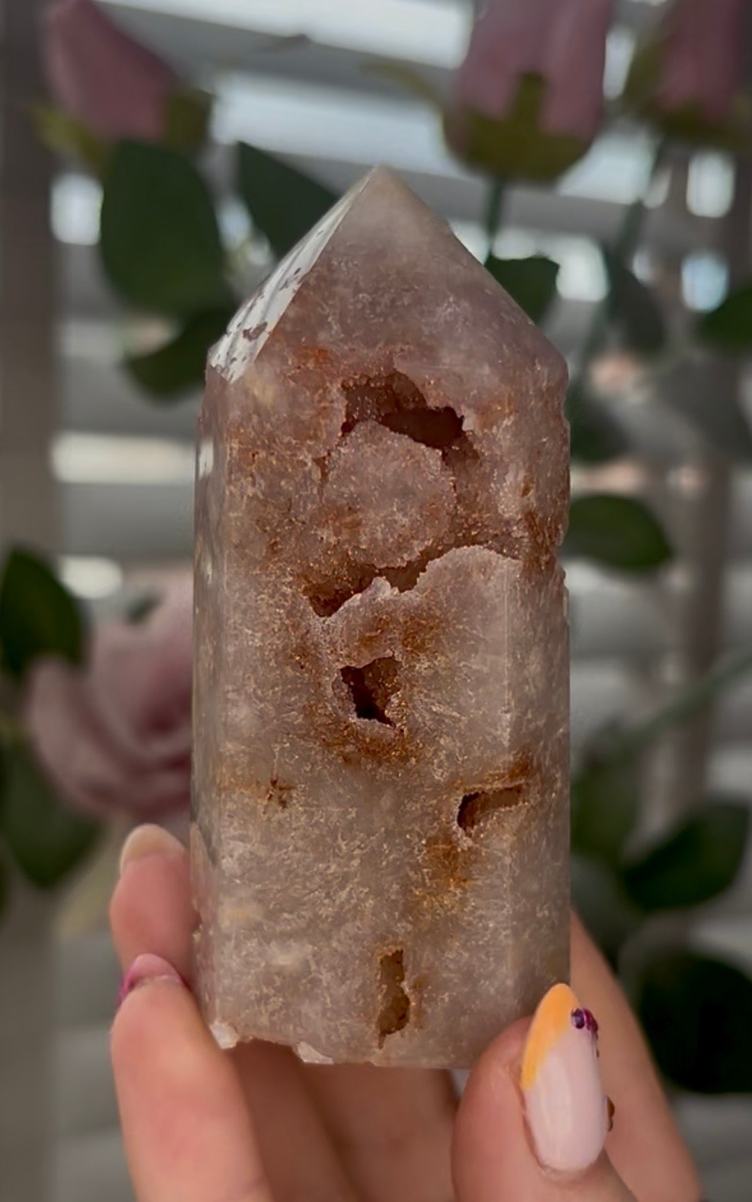 Beautiful, Pink amethyst tower