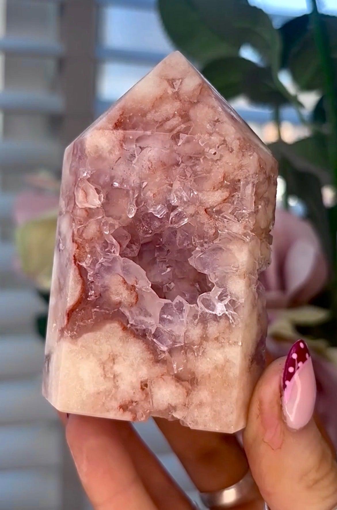 Pink amethyst tower