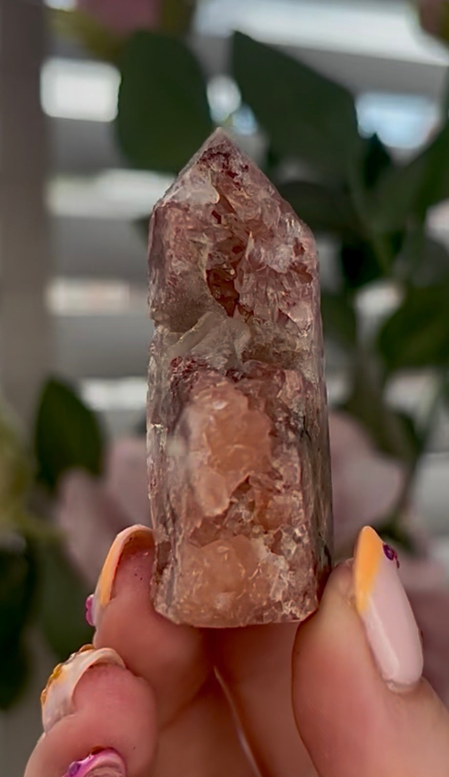 Mini Pink amethyst tower