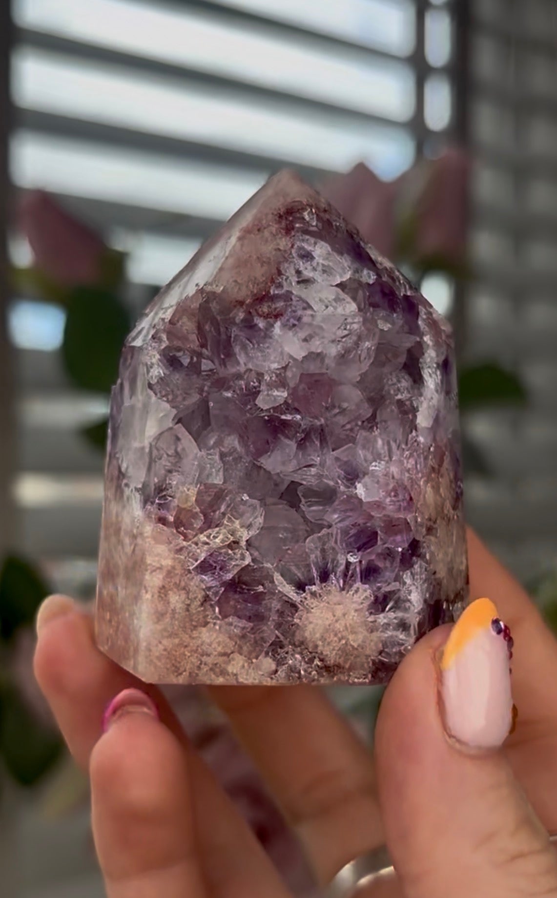 Beautiful, high quality, Pink amethyst tower