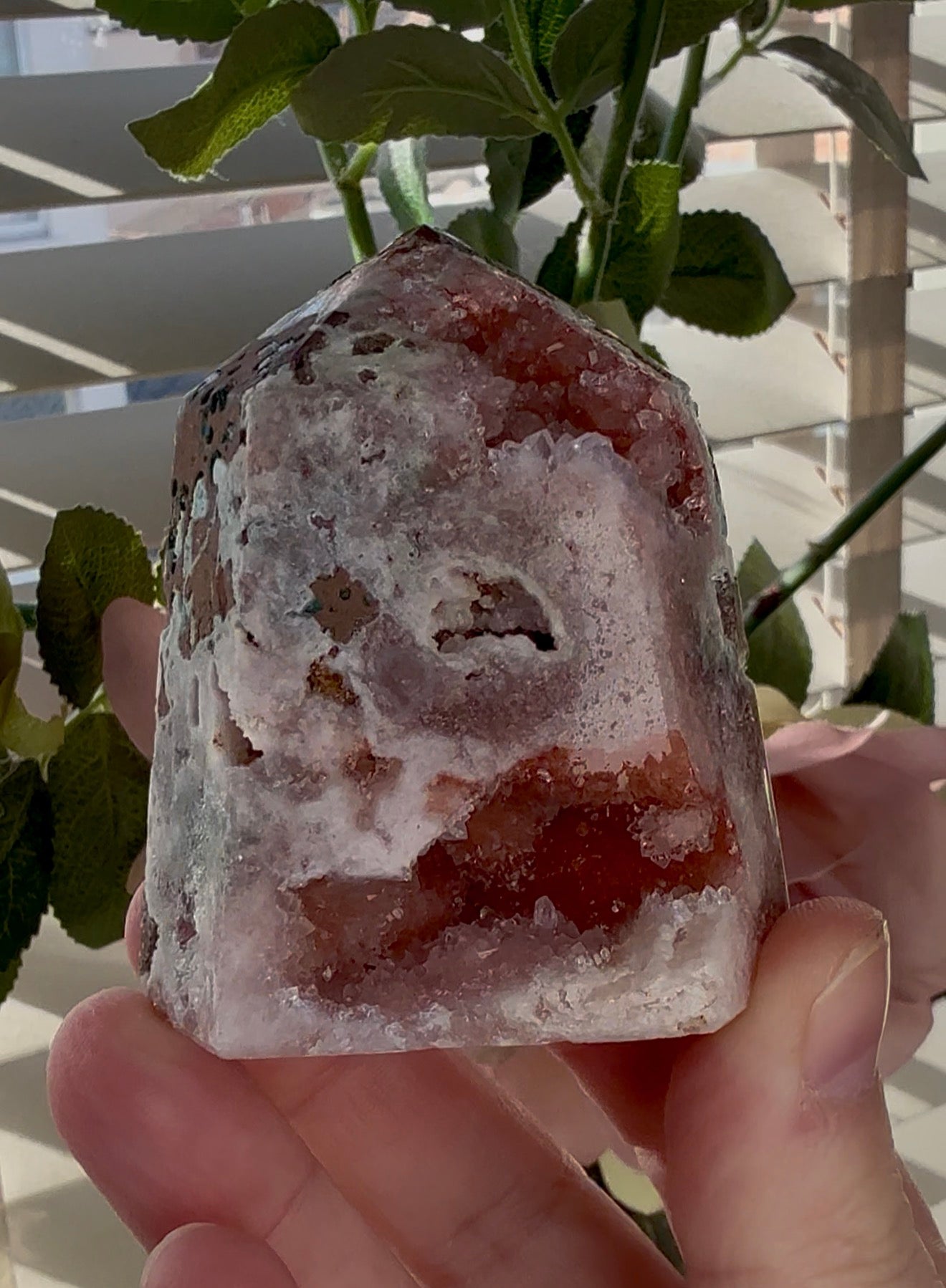 Small Pink amethyst tower