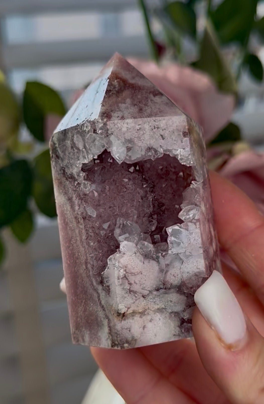 Pink amethyst tower