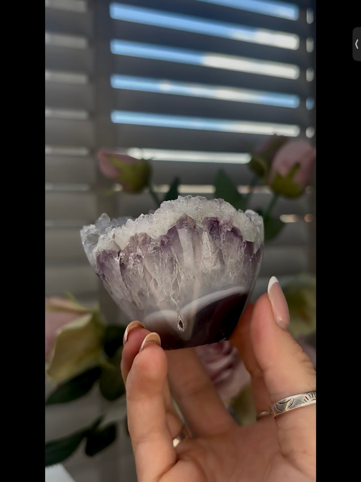 High grade, beautiful, Amethyst agate Freeform/mushroom 405g