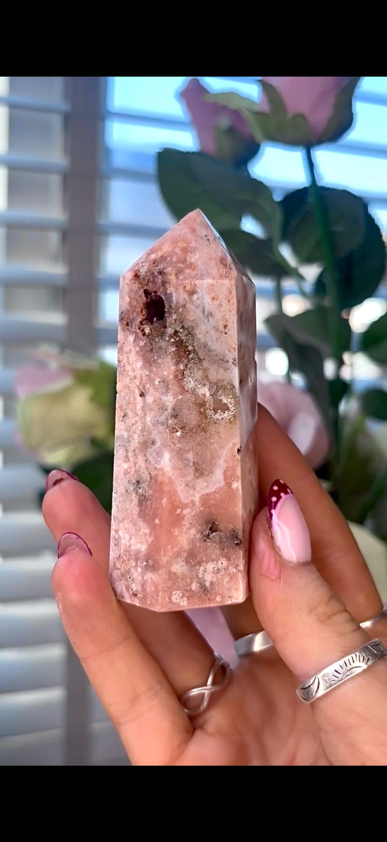 Pink amethyst tower
