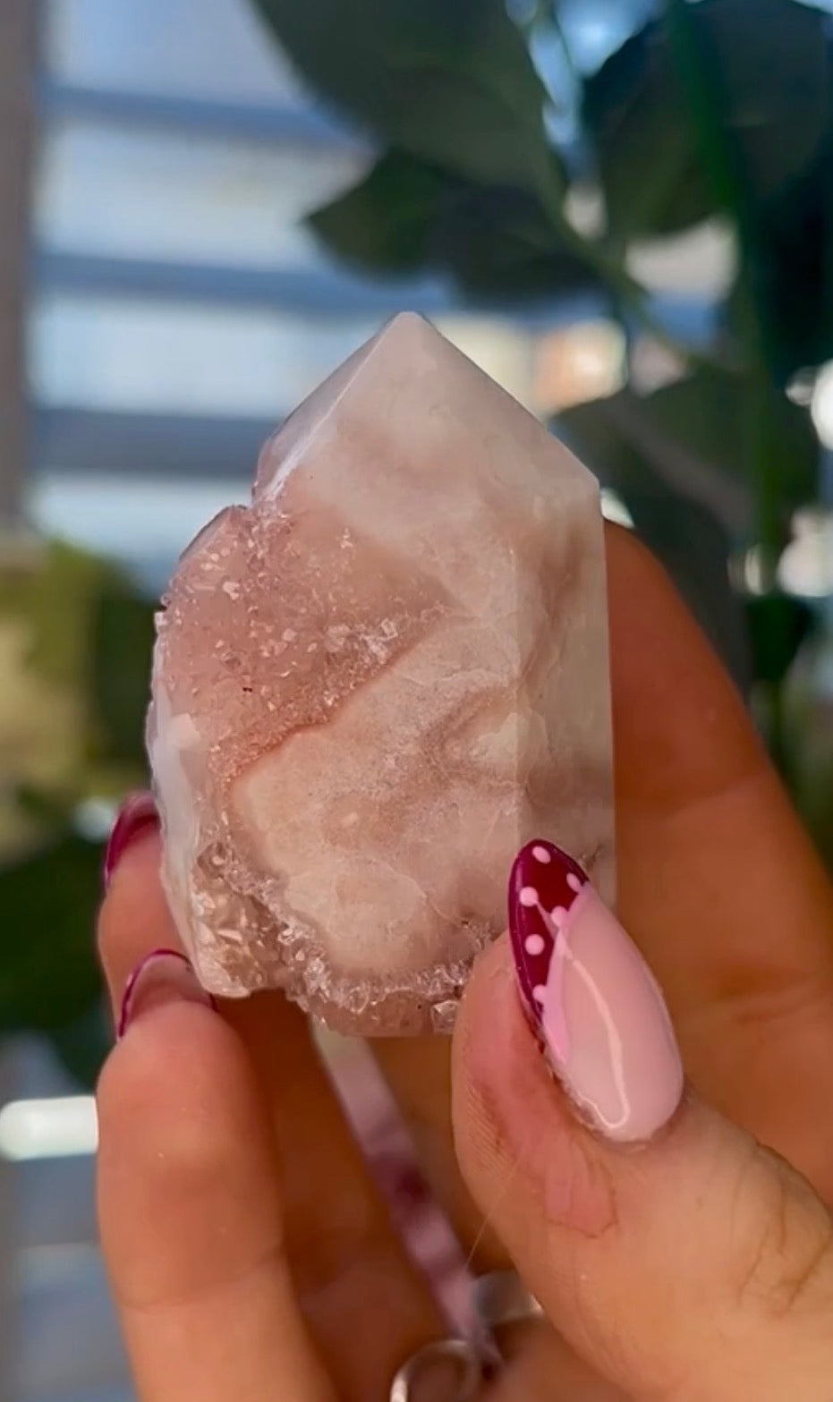 Mini Druzy Pink amethyst tower