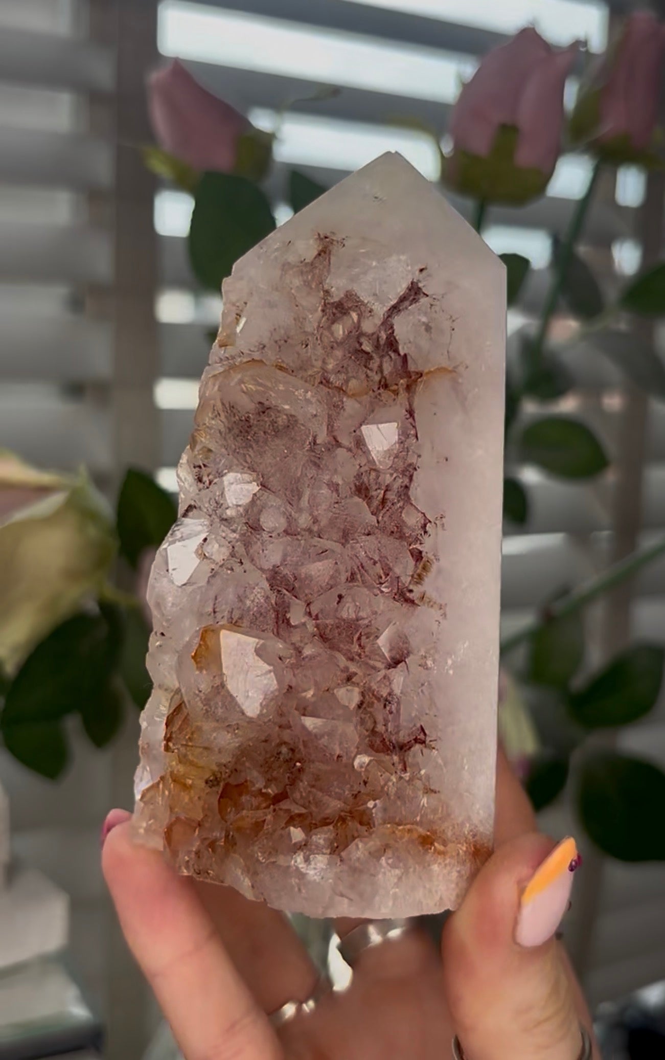 Beautiful, Pink amethyst tower