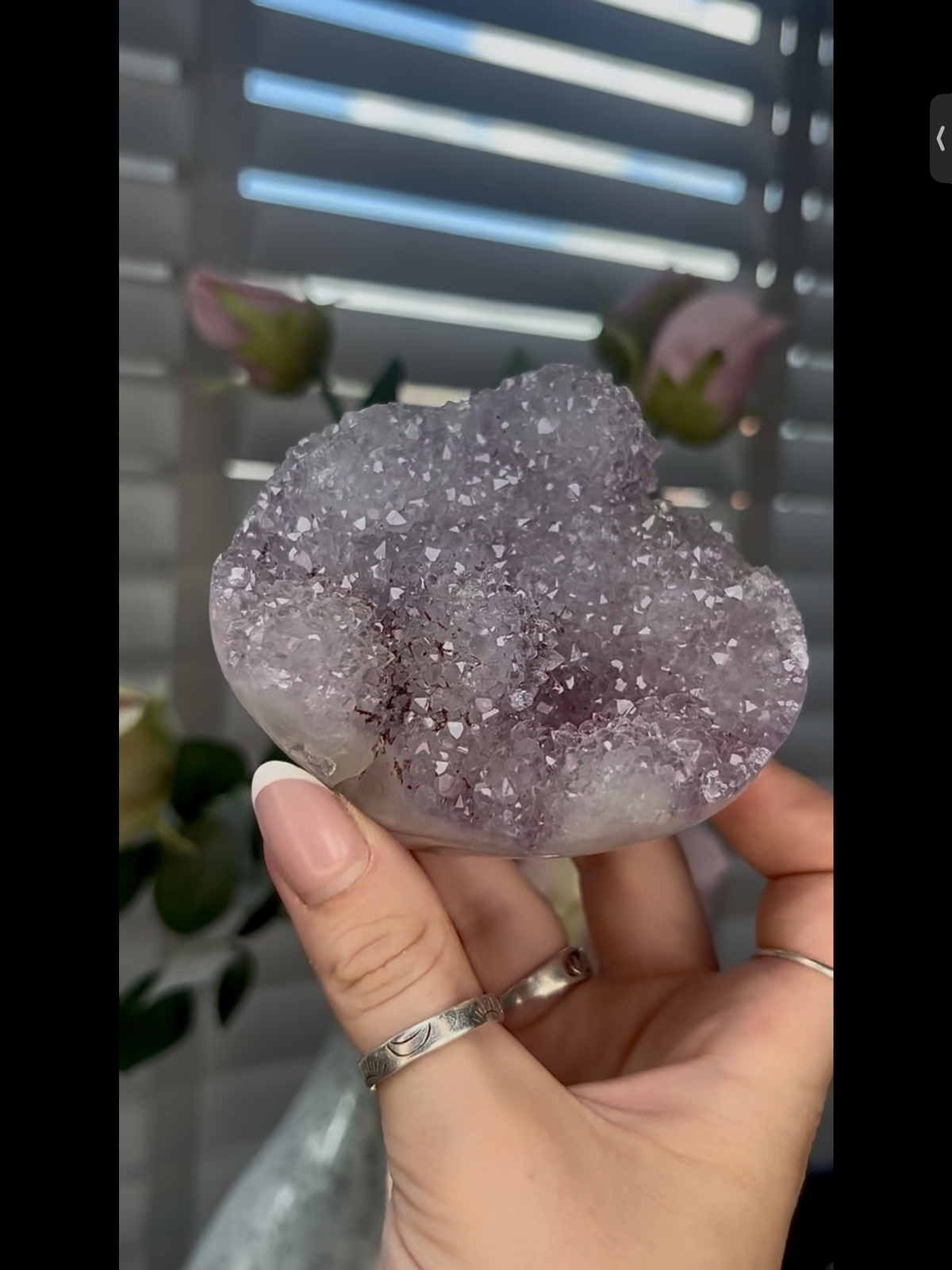 High grade, beautiful, Amethyst agate Freeform/mushroom 445g
