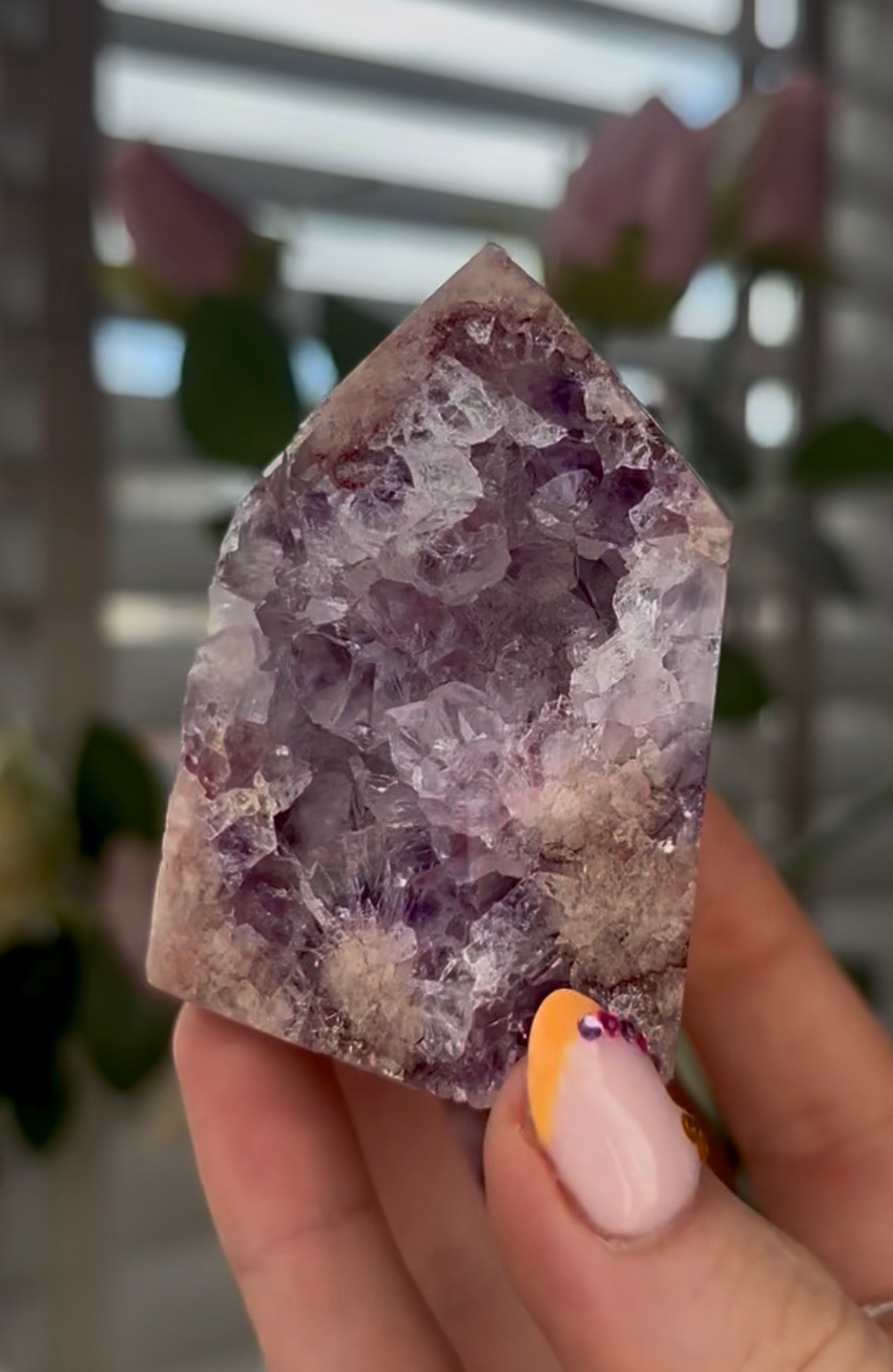 Beautiful, high quality, Pink amethyst tower
