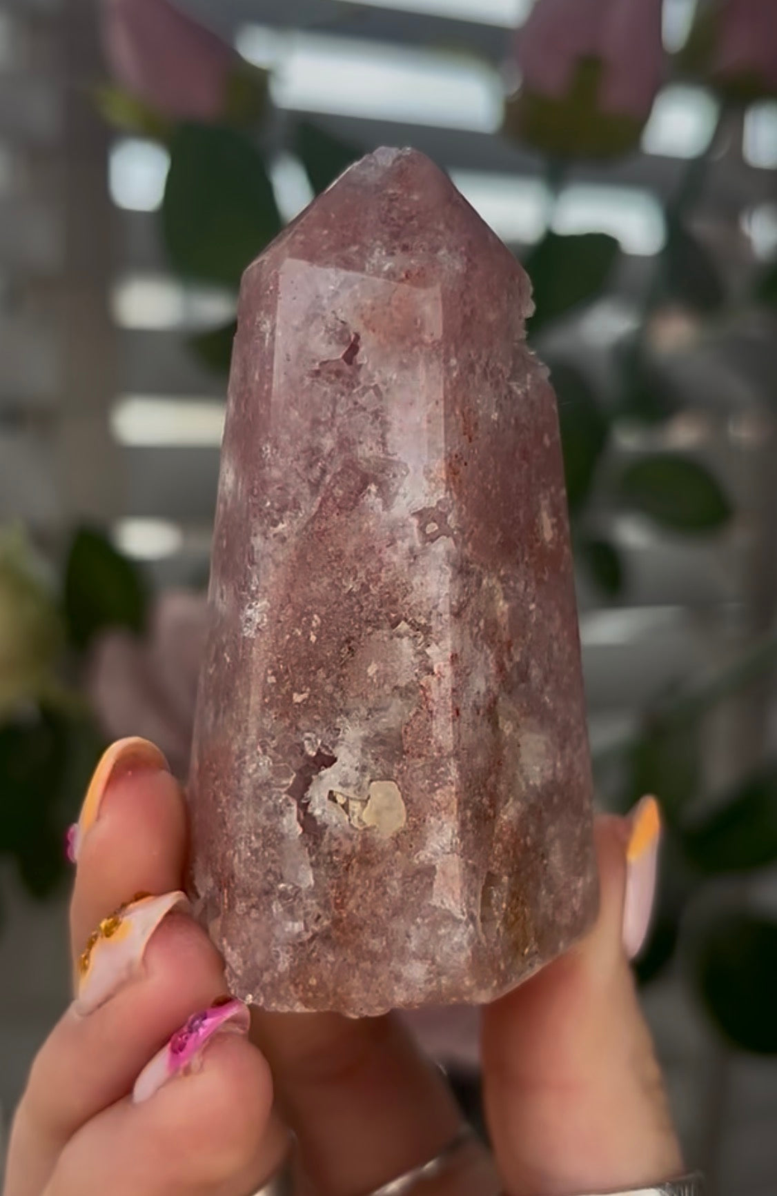 Beautiful, Pink amethyst tower
