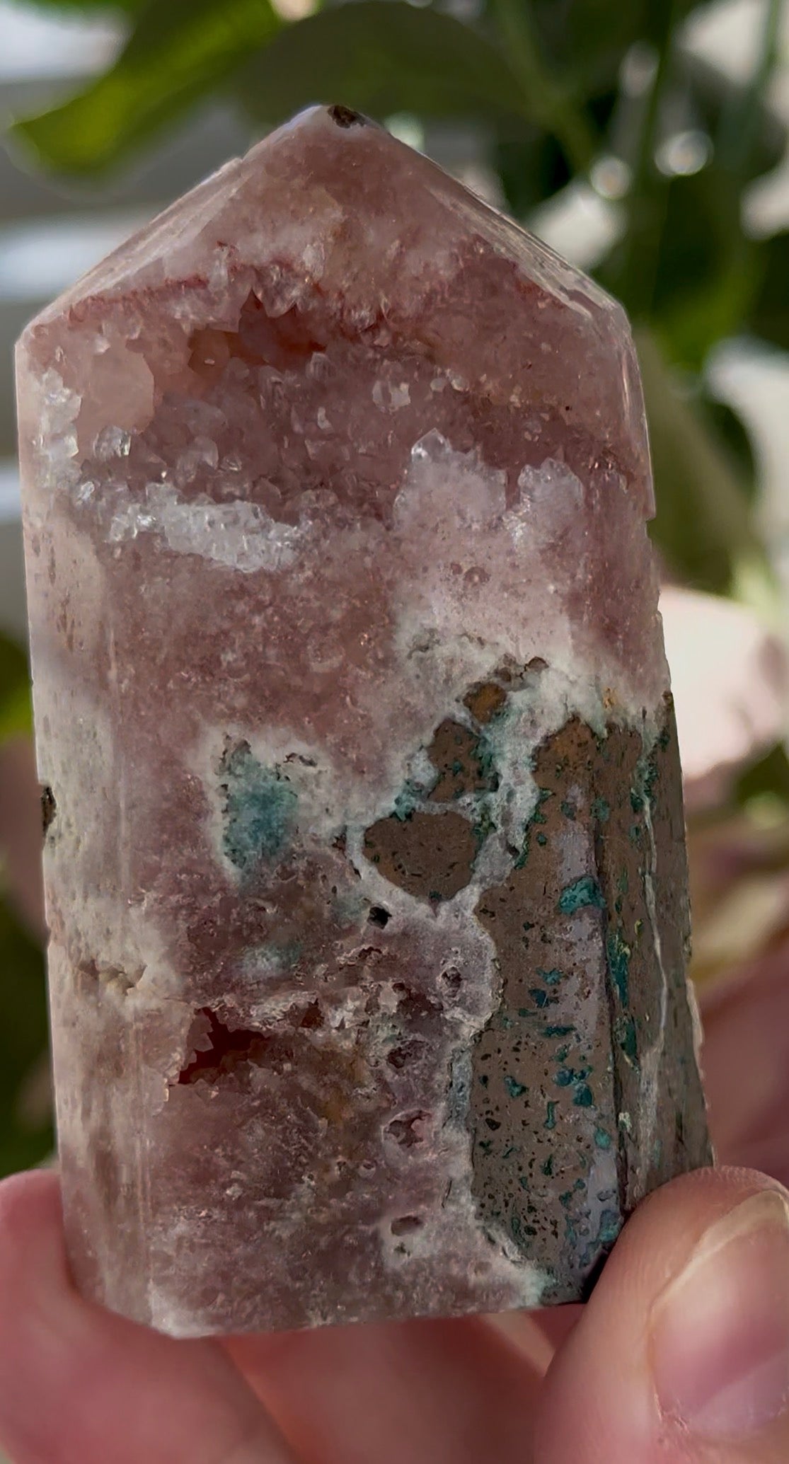 Small Pink amethyst tower