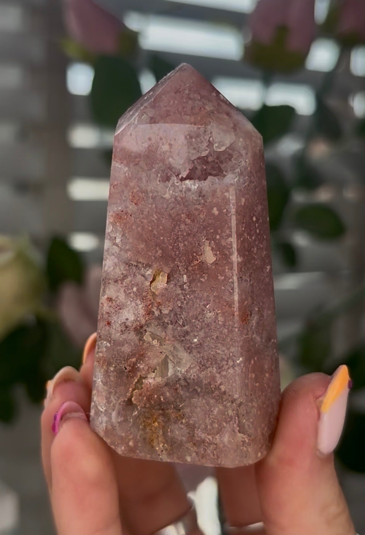 Beautiful, Pink amethyst tower