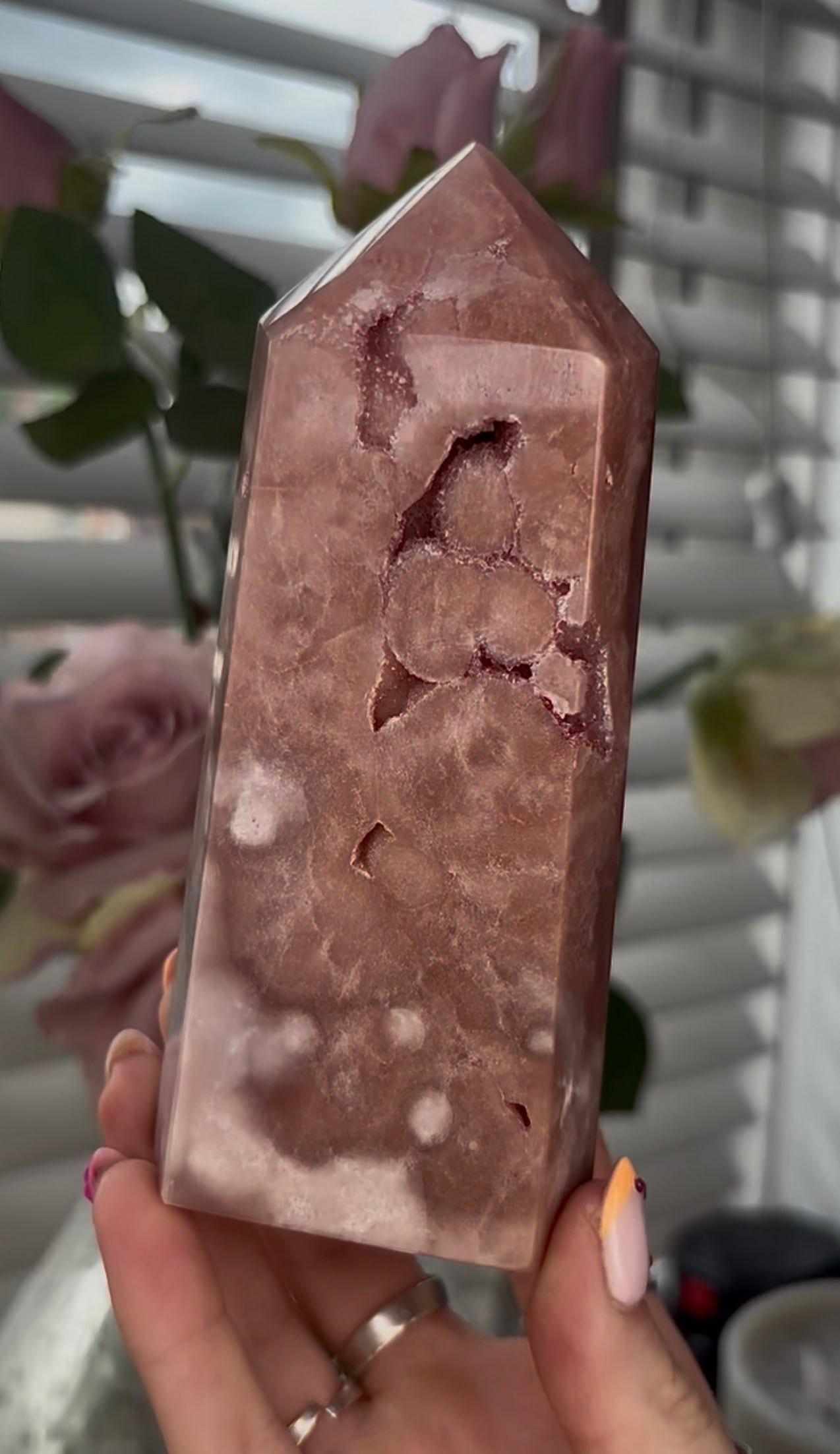 Beautiful, Pink amethyst tower