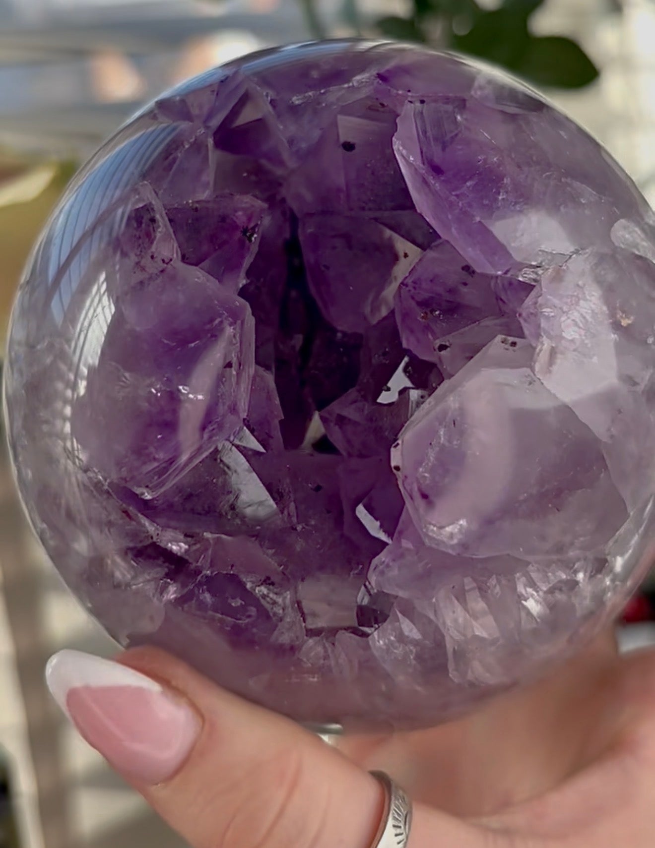 Gorgeous, large, statement amethyst sphere