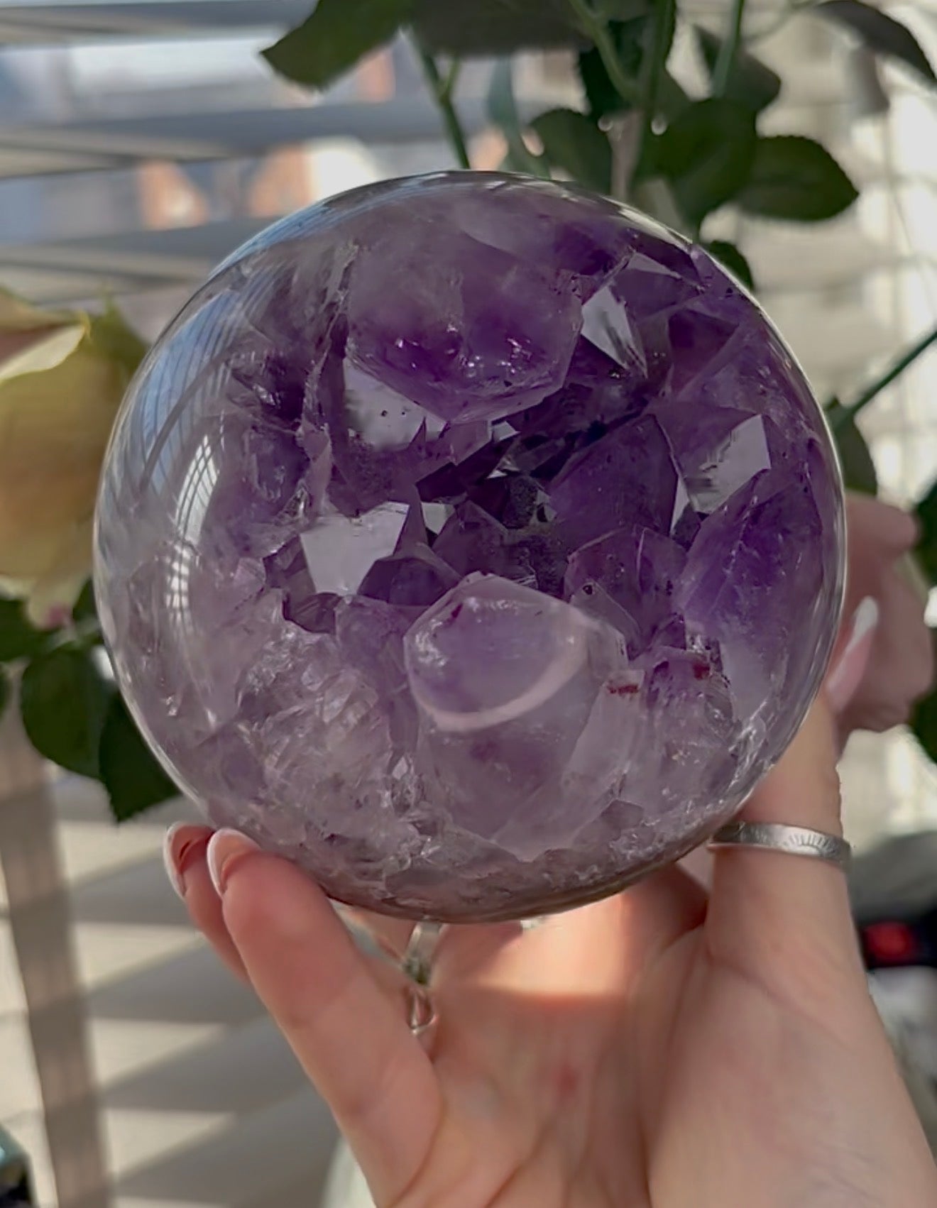 Gorgeous, large, statement amethyst sphere