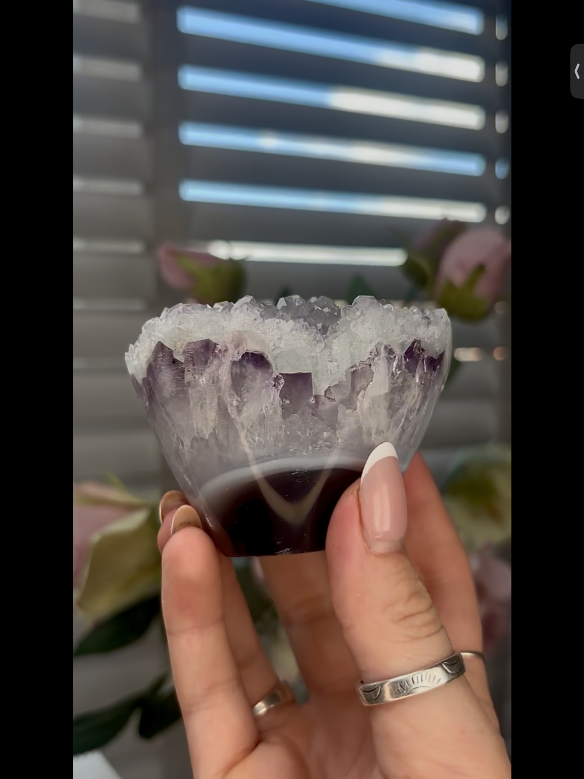 High grade, beautiful, Amethyst agate Freeform/mushroom 405g