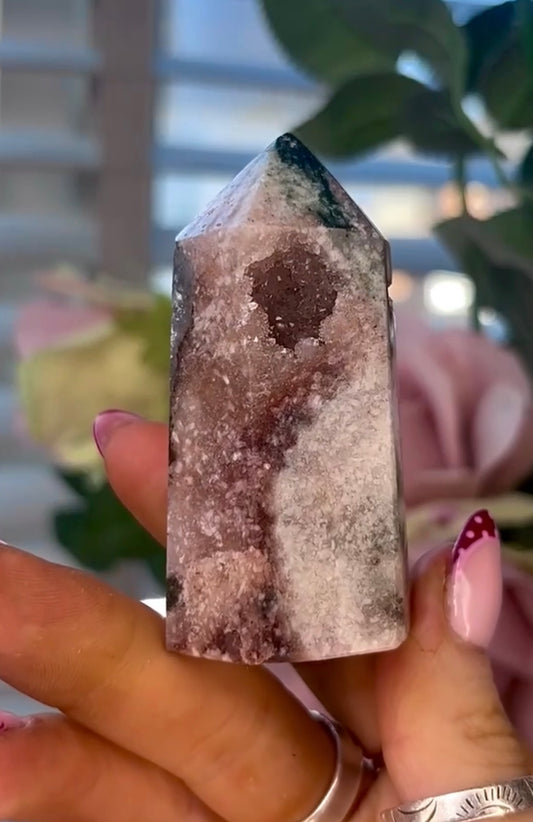 Small Pink amethyst tower