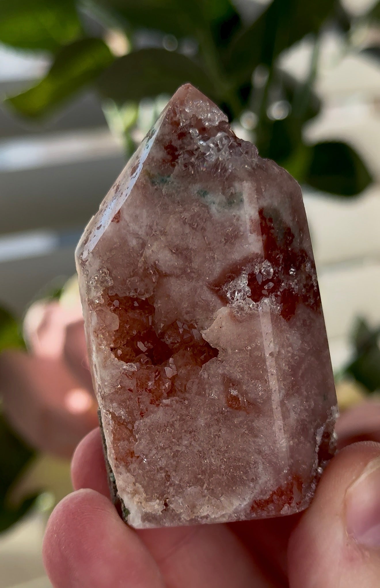 Small Pink amethyst tower