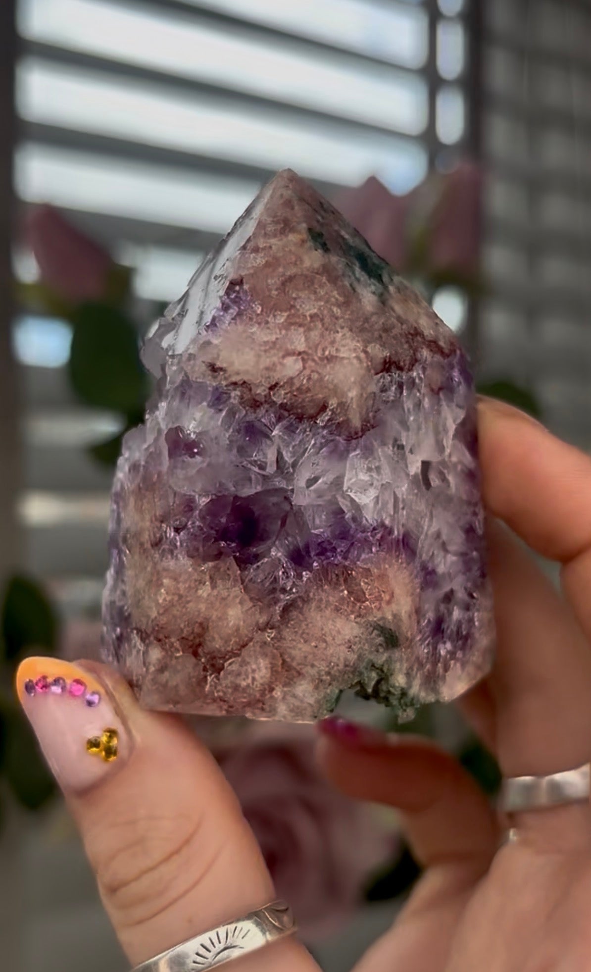 Beautiful, high quality, Pink amethyst tower