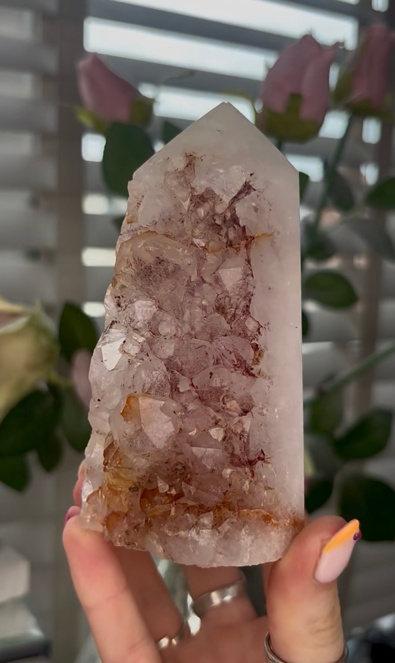 Beautiful, Pink amethyst tower
