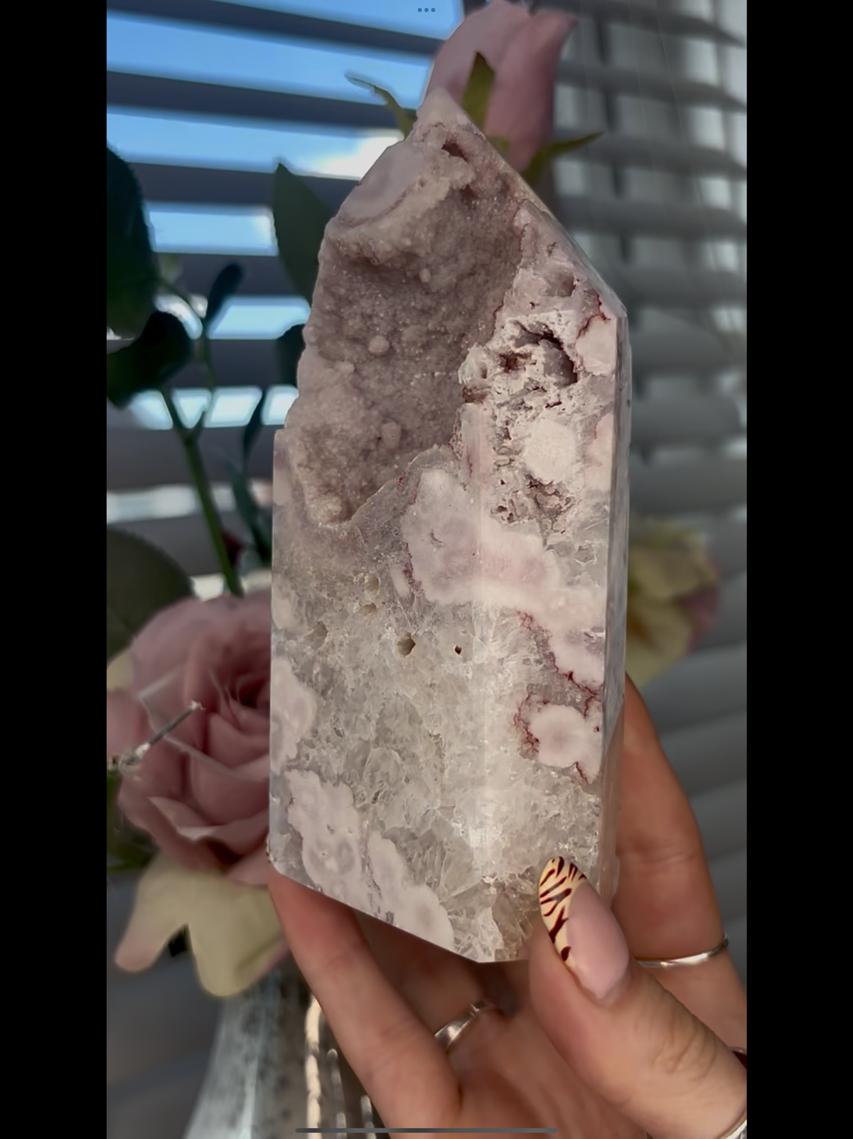 Beautiful, chunky Pink amethyst tower 15cm 615g PAT42