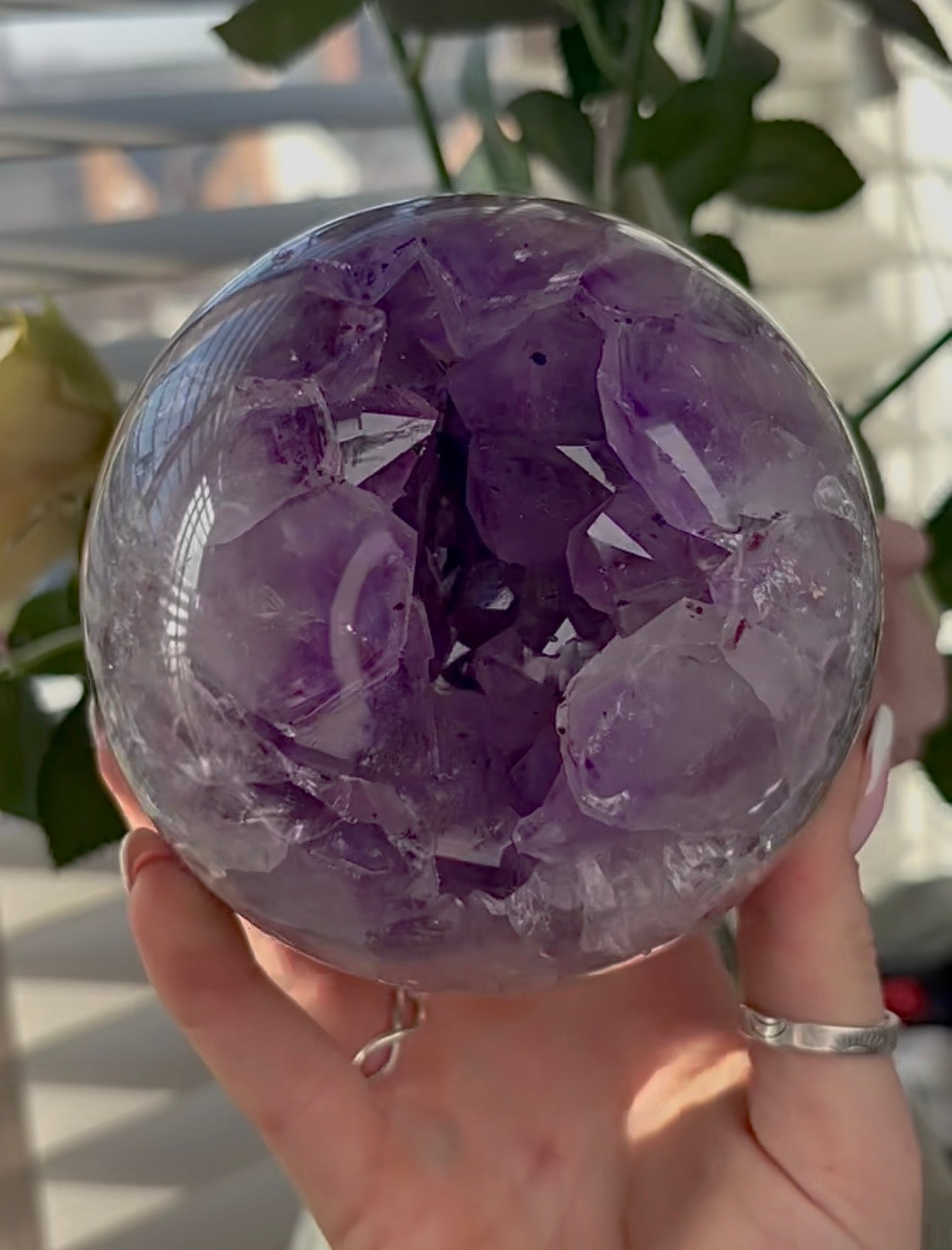Gorgeous, large, statement amethyst sphere