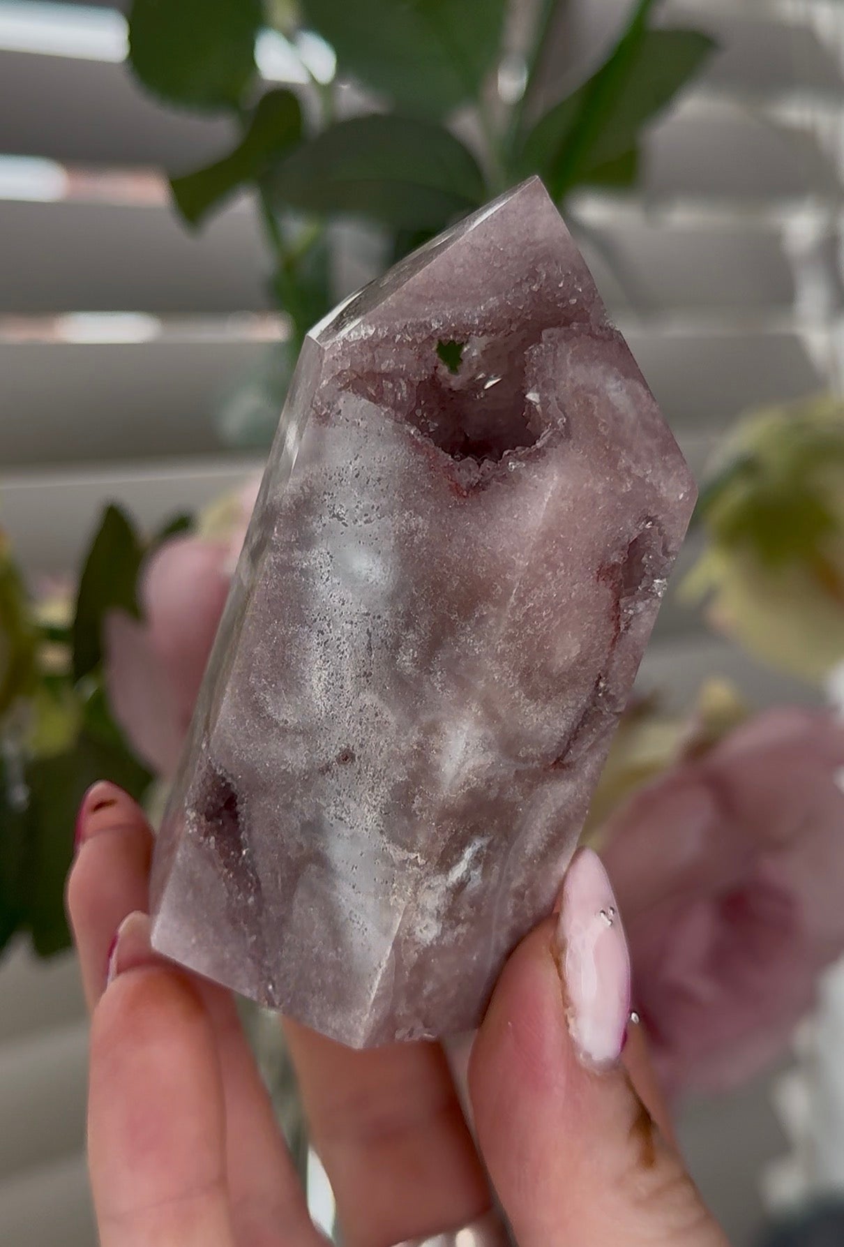 High quality Pink amethyst tower 8.5(h) 4.5(w)