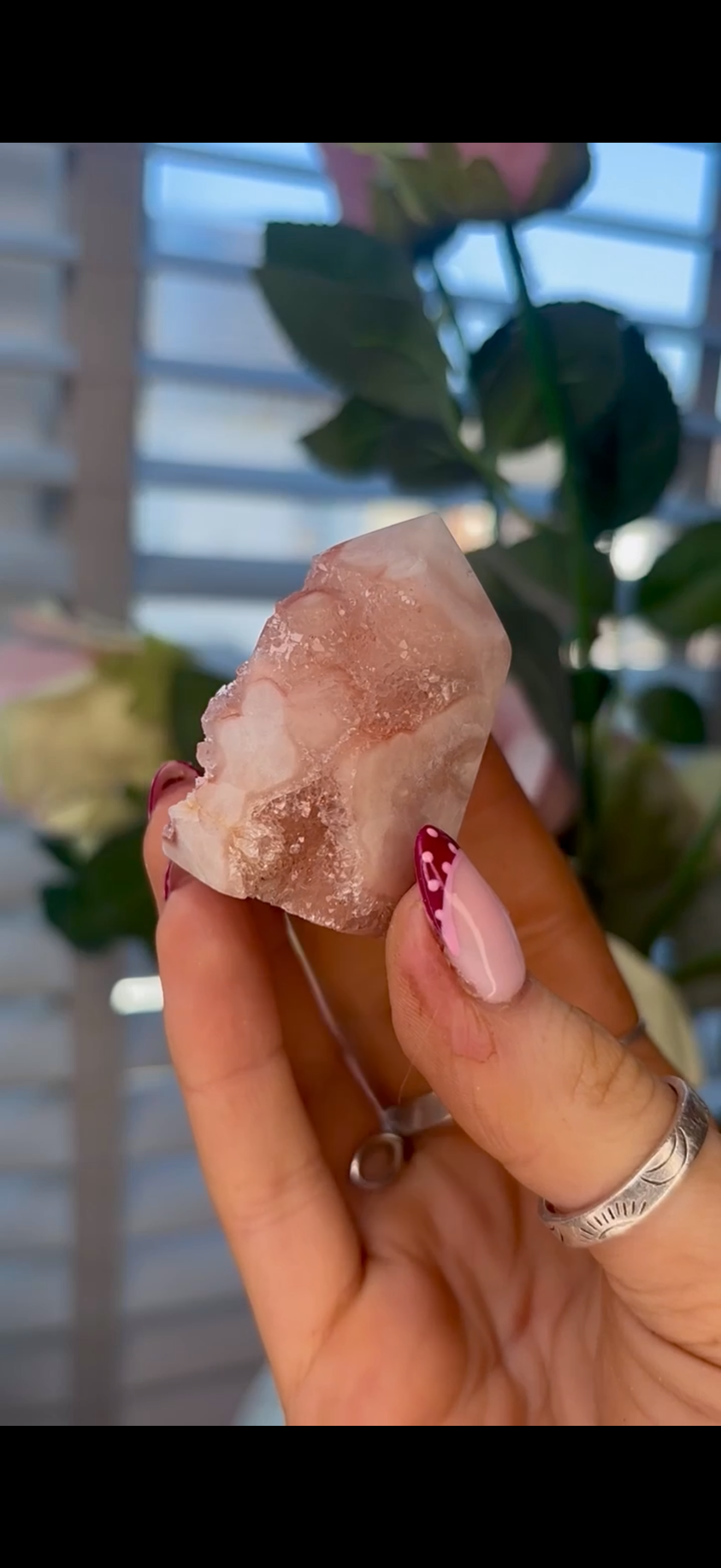 Mini Druzy Pink amethyst tower