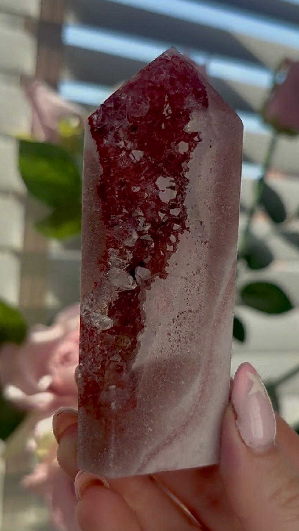 Beautiful, high quality, Pink amethyst tower