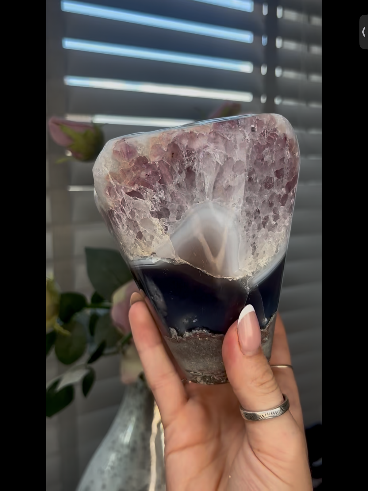 High grade, beautiful, Amethyst agate Freeform/mushroom 1.270kg