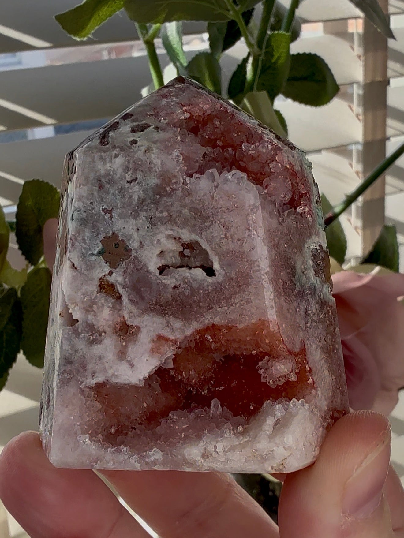 Small Pink amethyst tower