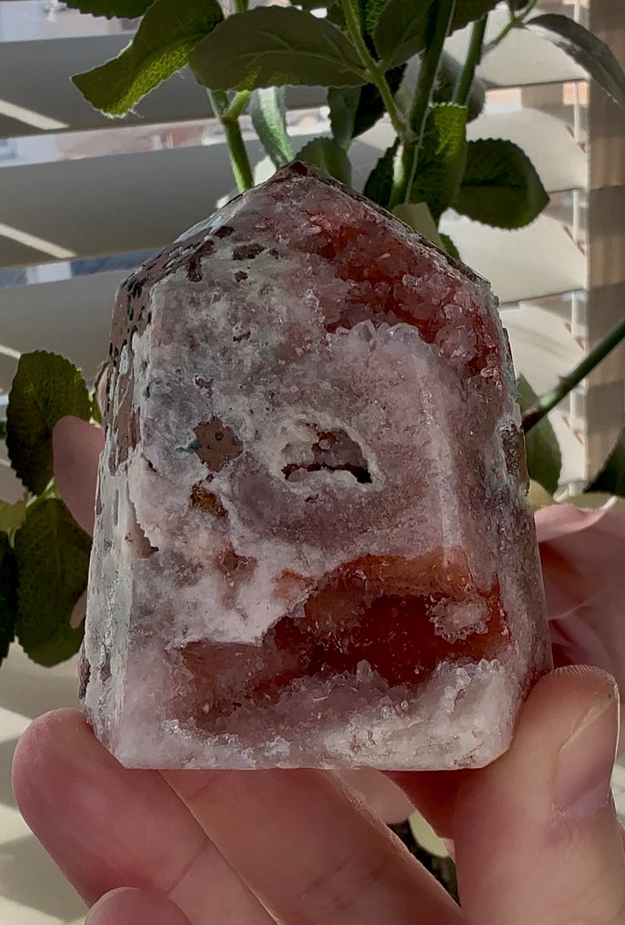 Small Pink amethyst tower