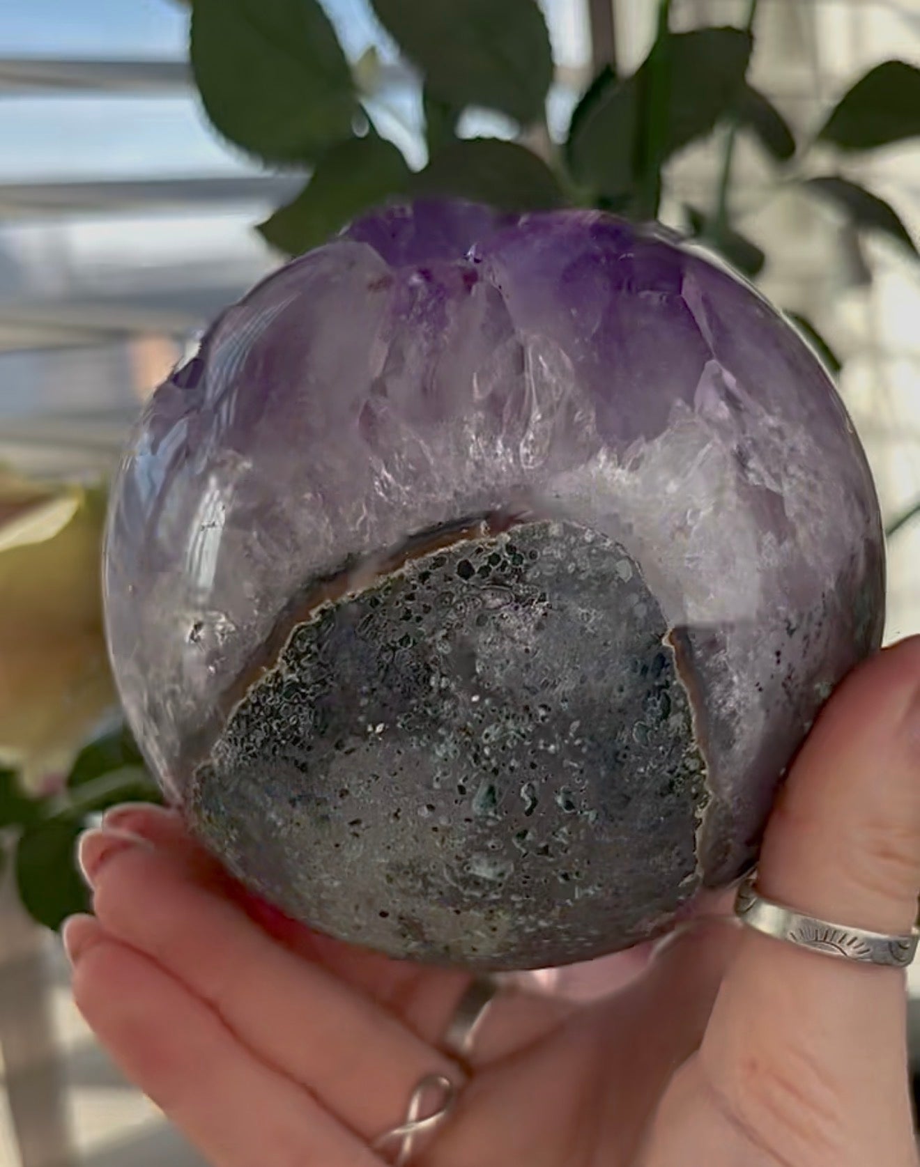 Gorgeous, large, statement amethyst sphere