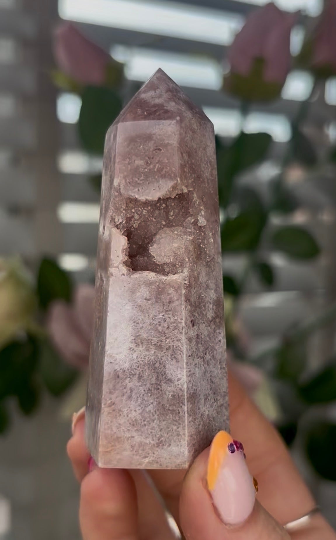 Beautiful, Pink amethyst tower