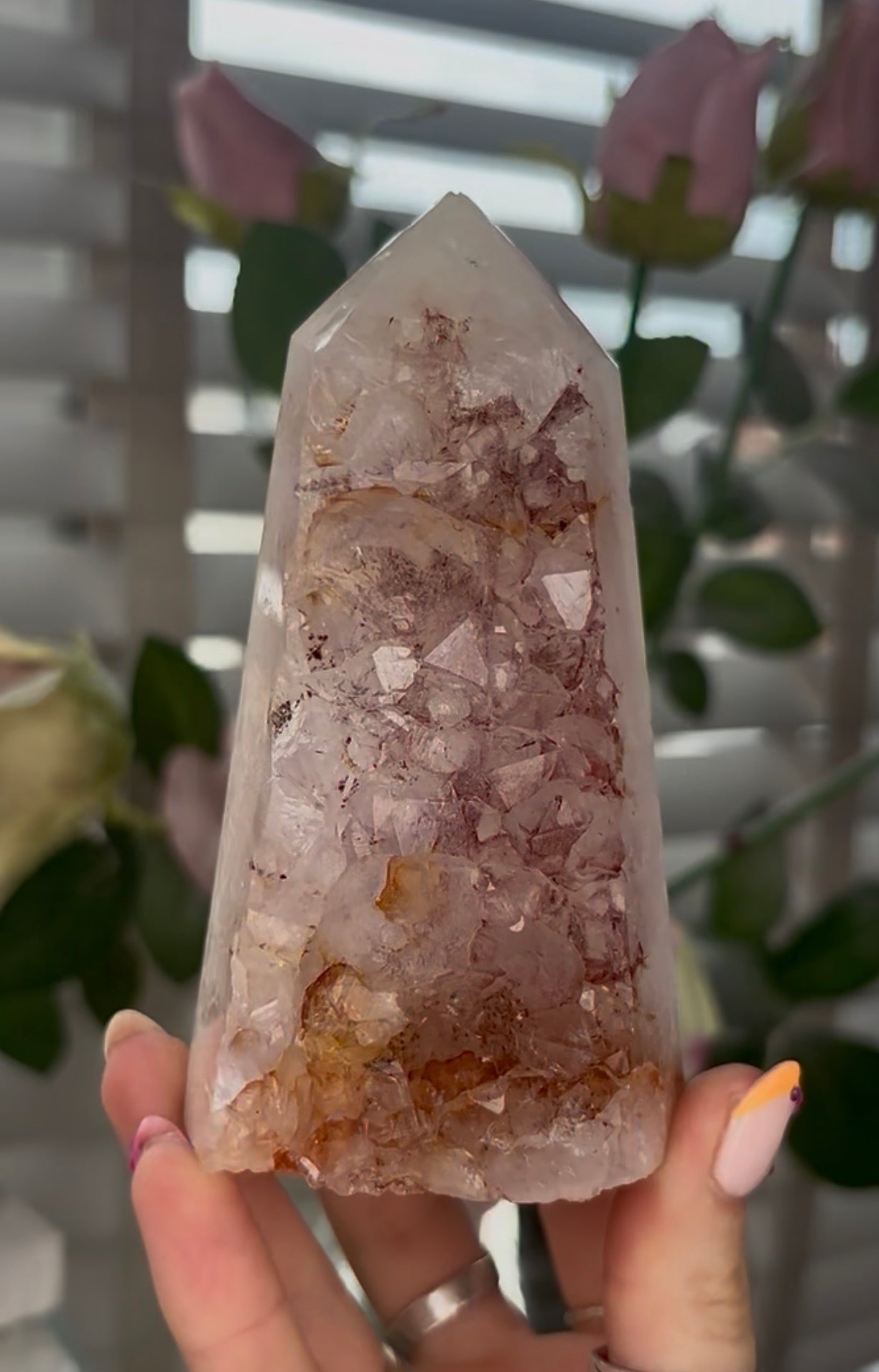 Beautiful, Pink amethyst tower