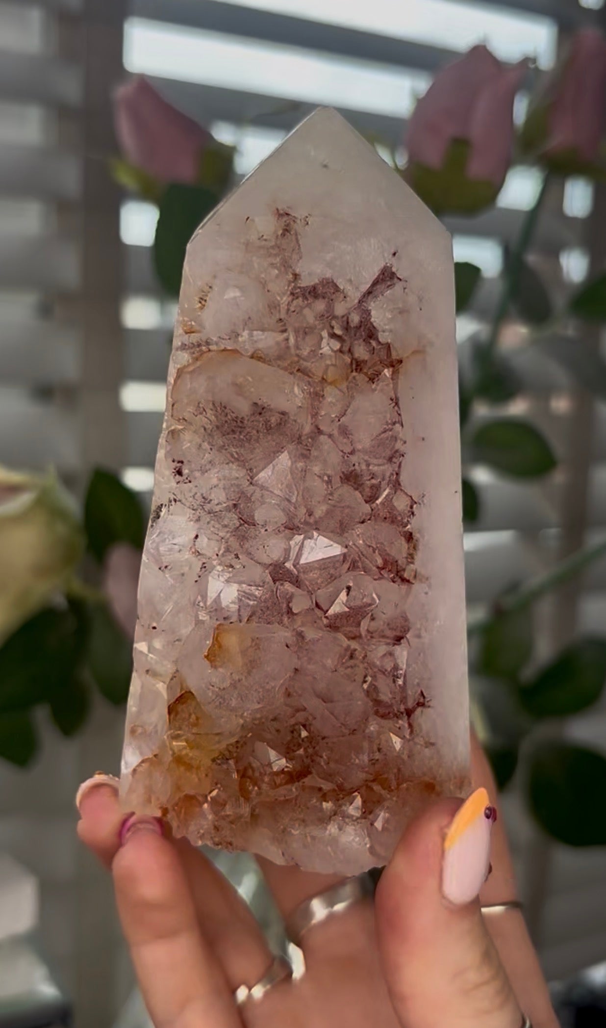 Beautiful, Pink amethyst tower